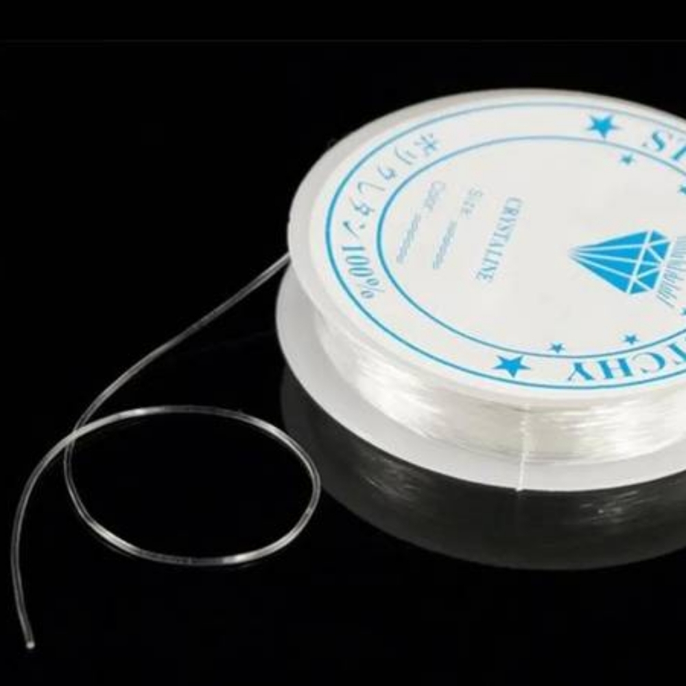 Roll of Flexible Elastic Crystal Line Rope Cord For Jewelry Making .4MM